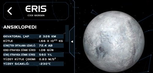 cüce gezegen eris hakkinda
