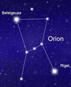 Rigel Yildizi ve Orion